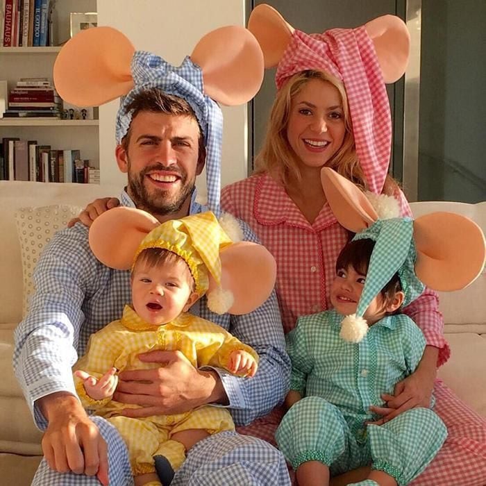 Shakira and Gerard Pique with their two sons