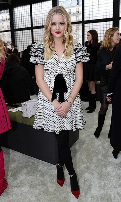 Reese Witherspoon's daughter Ava Phillippe was <I>sans</I> her mom in Paris and sat front row at the Valentino show.
Photo: Vittorio Zunino Celotto/Getty Images