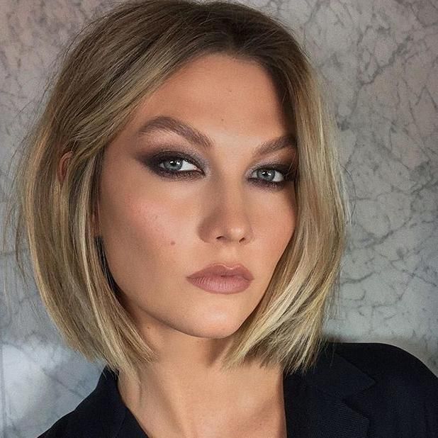 Karlie Kloss with black eye shadow