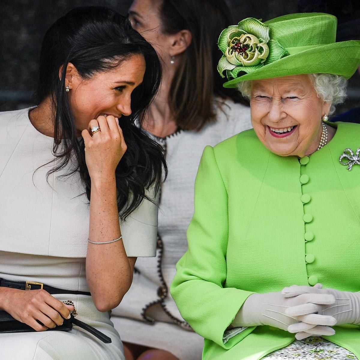 Meghan praised the Queen saying 'in terms of female leadership, she is the most shining example of what that looks like'