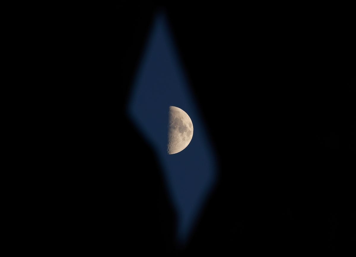 A view of the half-moon from New Jersey