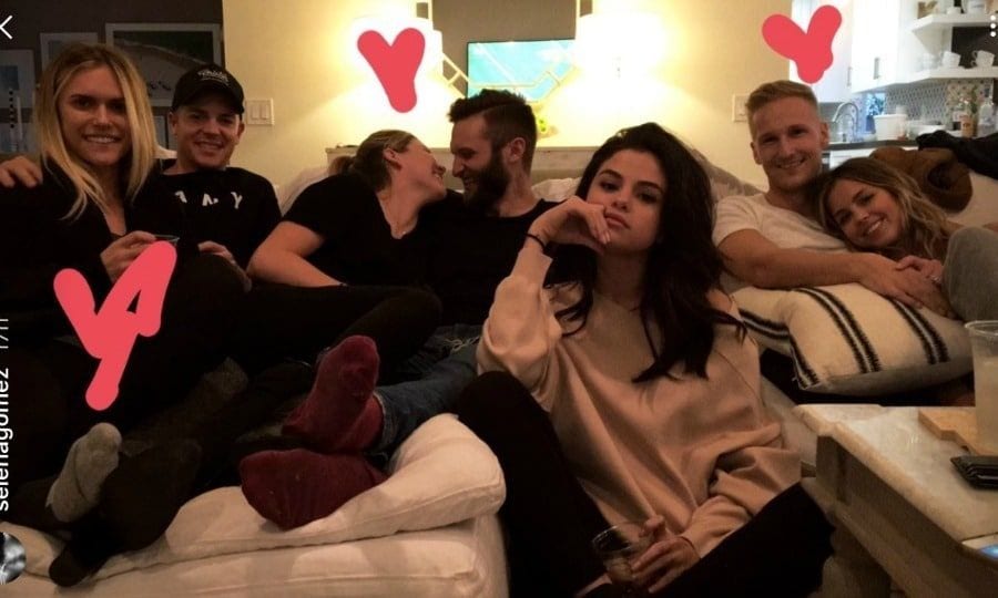 Selena Gomez was singled out during the game time celebration with friends.
Photo: Instagram/@selenagomez