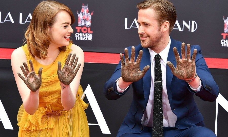 December 7: Things got a little messy between <a href="https://us.hellomagazine.com/tags/1/emma-stone/"><strong>Emma Stone</strong></a> and <a href="https://us.hellomagazine.com/tags/1/ryan-gosling/"><strong>Ryan Gosling</strong></a> during their Hand and Footprint Ceremony at TCL Chinese Theatre in Hollywood.
Photo: Steve Granitz/WireImage