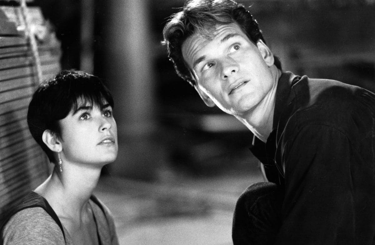 Patrick Swayze and Demi Moore star as Sam Wheat and Molly Jensen in the suspense thriller "Ghost", directed by Jerry Zucker.