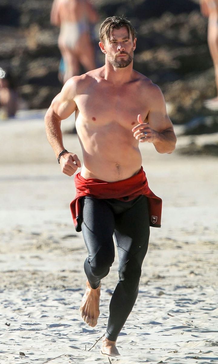 Chris Hemsworth on beach