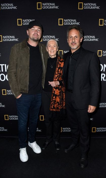 Leonardo DiCaprio and Jane Goodall