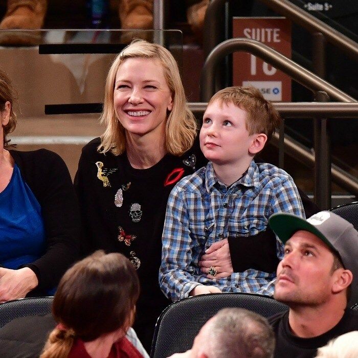 January 2: Cate Blanchett and her son Ignatius enjoyed the Orlando Magic vs. New York Knicks game at Madison Square Garden in NYC.
Photo: James Devaney/GC Images
