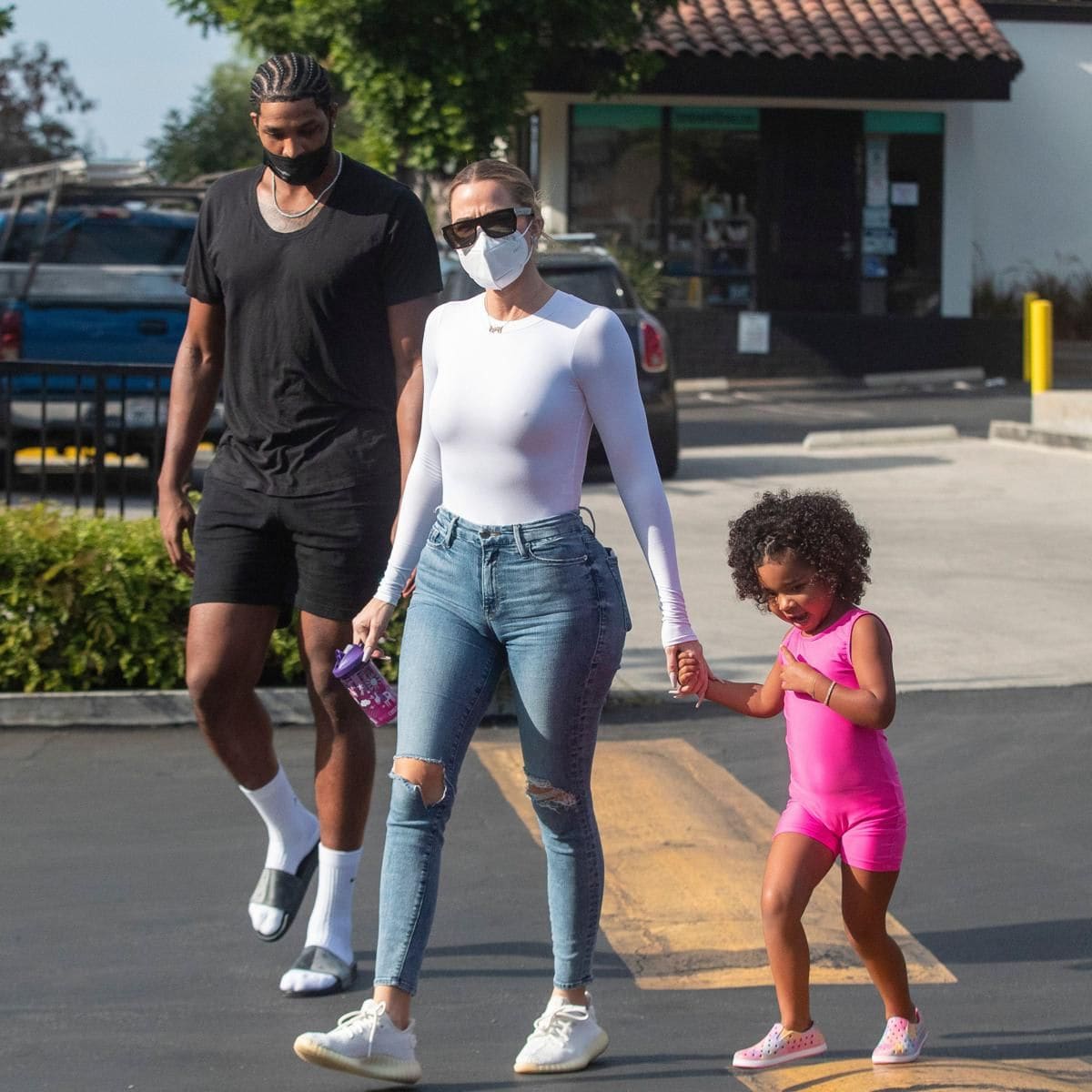 Khloé Kardashian and Tristan Thompson take True to gymnastics