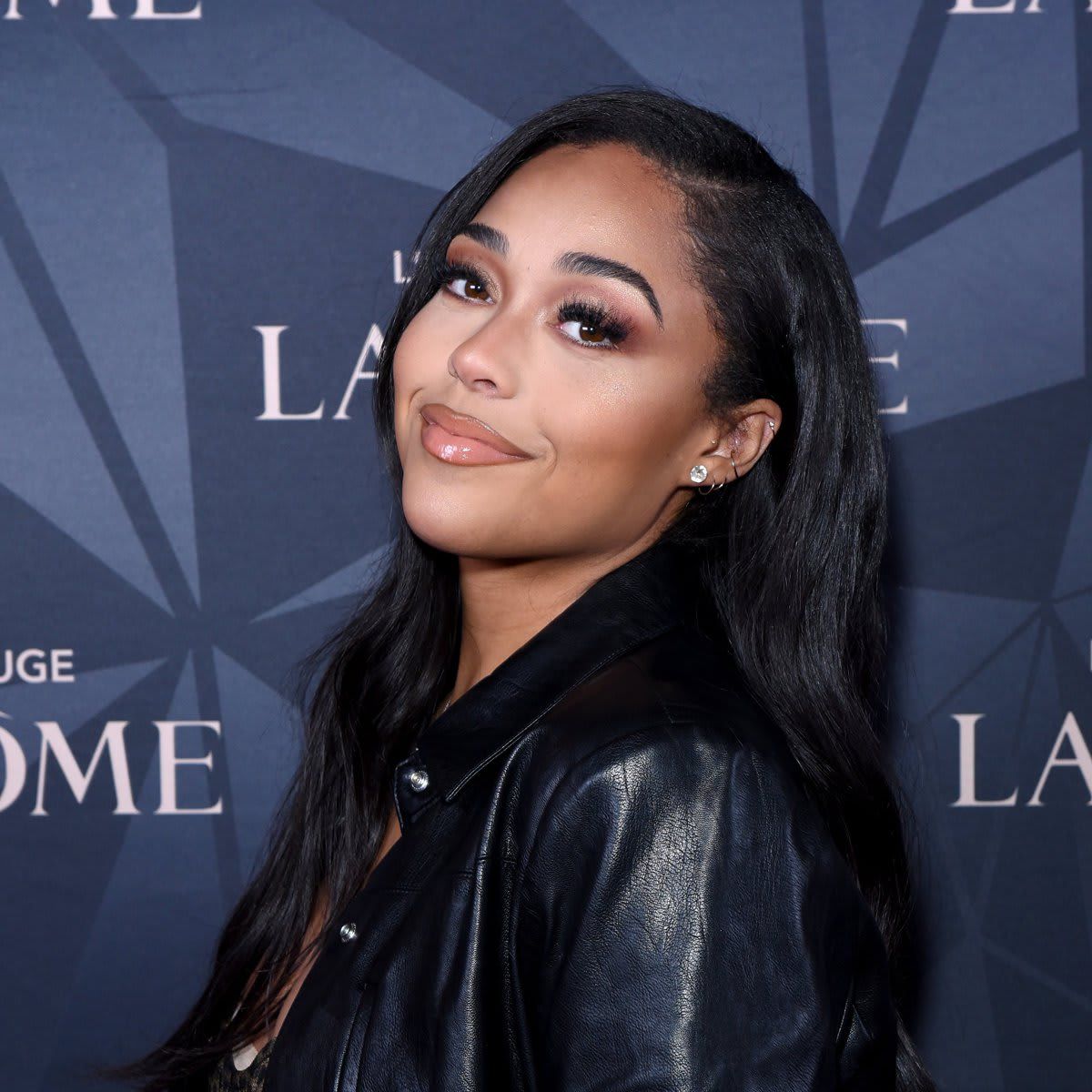 Jordyn Woods attends LancÃ´me x Vogue L'Absolu Ruby Holiday Event