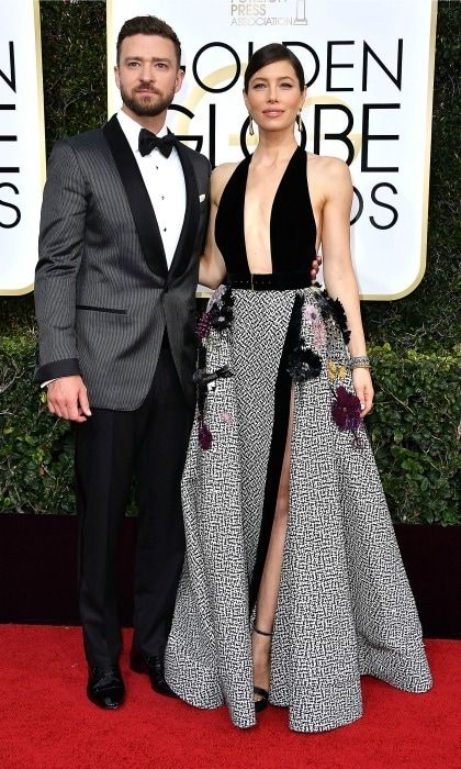 The perfect pair! Justin and his leading lady coordinated in black and grey during the 2017 Golden Globes in Beverly Hills. Justin coordinated his tux by Tom Ford with Jessica Biel's Elie Saab gown.
Photo: Steve Granitz/WireImage