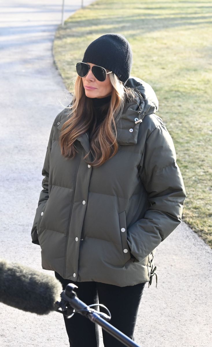 Melania Trump on The South Lawn Of The White House