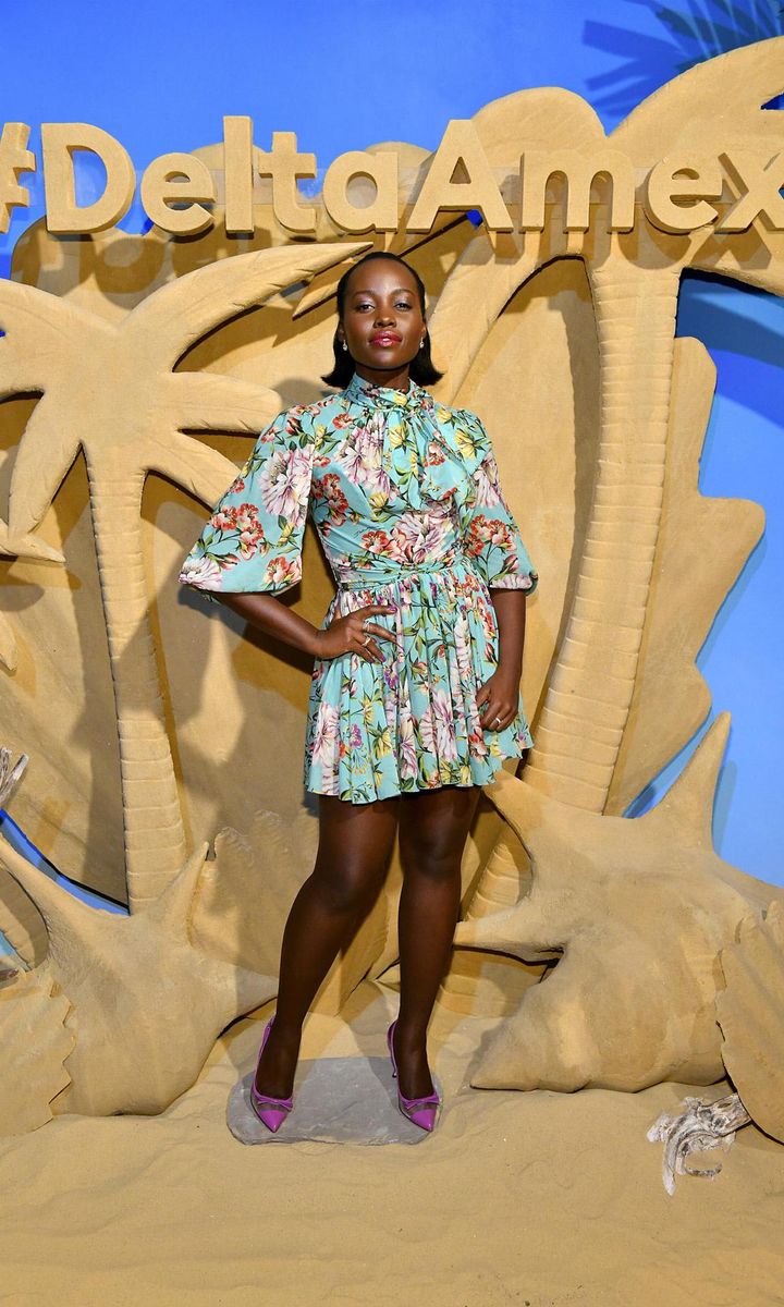 Lupita Nyong'o Celebrates The Relaunch Of The Delta SkyMiles American Express Cards In New York City On February 6, 2020