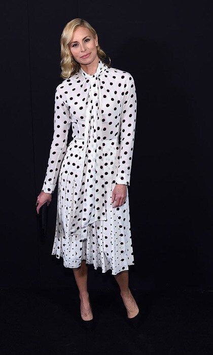 Supermodel Niki Taylor was snapped backstage at the Marc Jacobs show wearing a black and white dotted frock.
Photo: Jamie McCarthy/Getty Images for Marc Jacobs