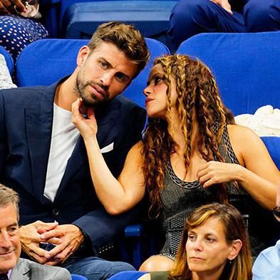 Shakira and Pique show affection at the US Open