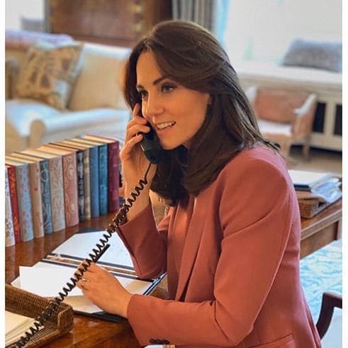 Kate Middleton in her home office