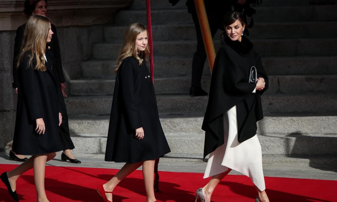 Leonor and Sofia are following in their stylish mother's fashionable footsteps, which was clear at the opening of the 14th legislature at the Spanish Parliament in 2020.