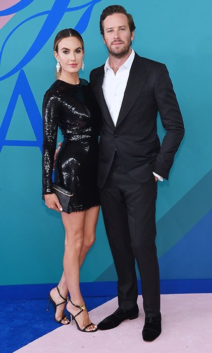 Making it a date night were Elizabeth Chambers, who wore a sparkling black minidress, and husband Armie Hammer.
Photo: Getty Images