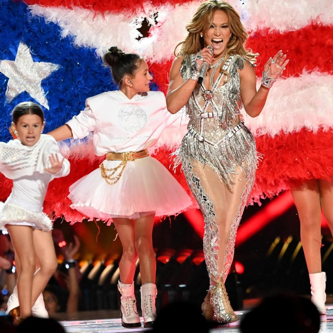 Emme joined her mom on stage at the Super Bowl on Feb. 2