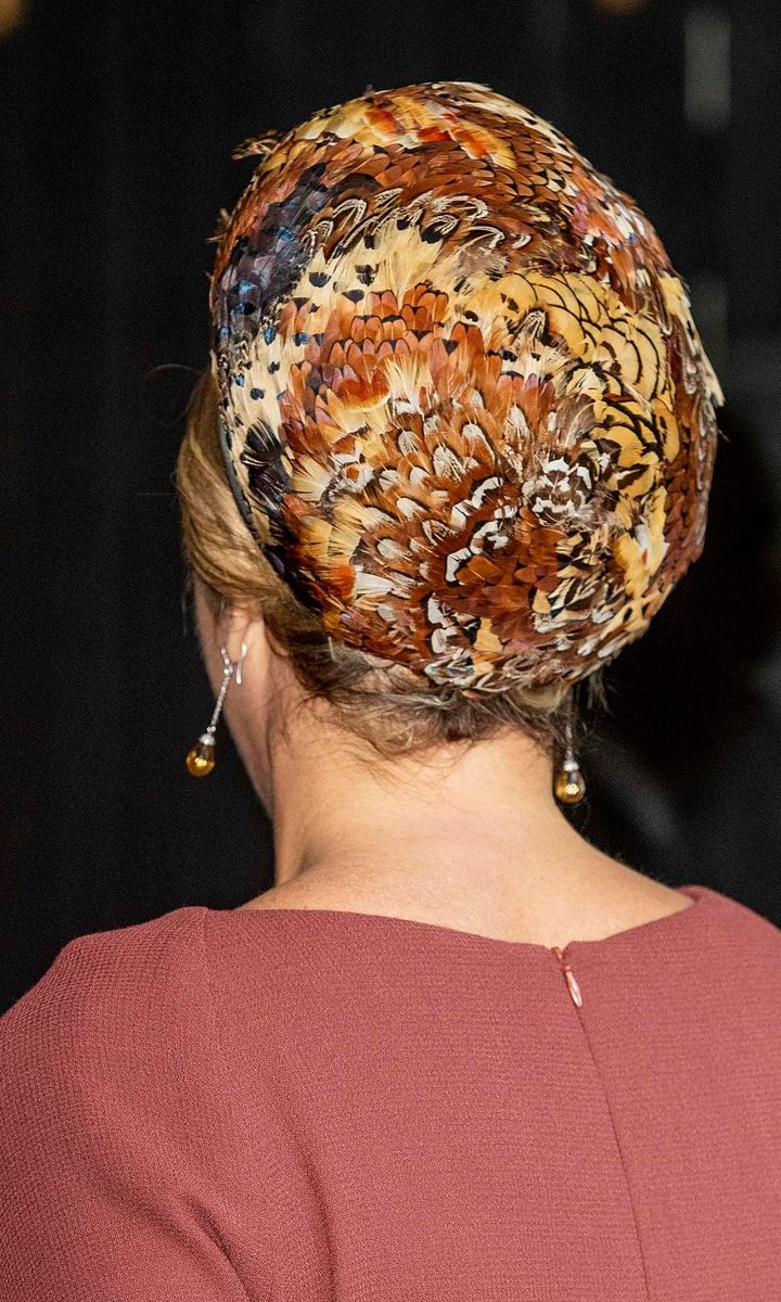 Queen Maxima's feathered hat