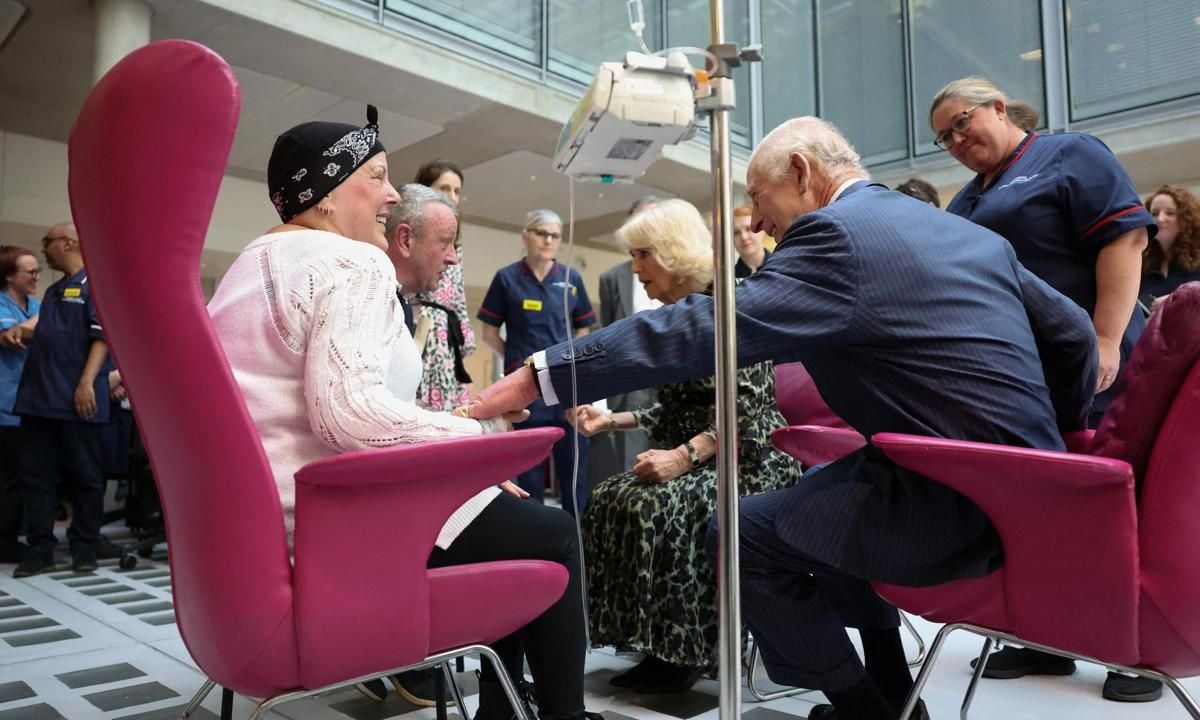 King Charles and Queen Camilla visited the University College Hospital Macmillan Cancer Centre together