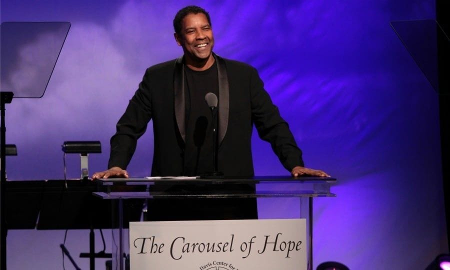 October 8: Denzel Washington presented fellow actor Sir Sidney Poitier with the Lifetime Achievement Award during the 30th annual Carousel of Hope Ball in Beverly Hills.
Photo: Dustin Walker/ABImages