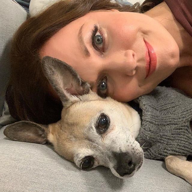 Bellamy Young and her fur baby