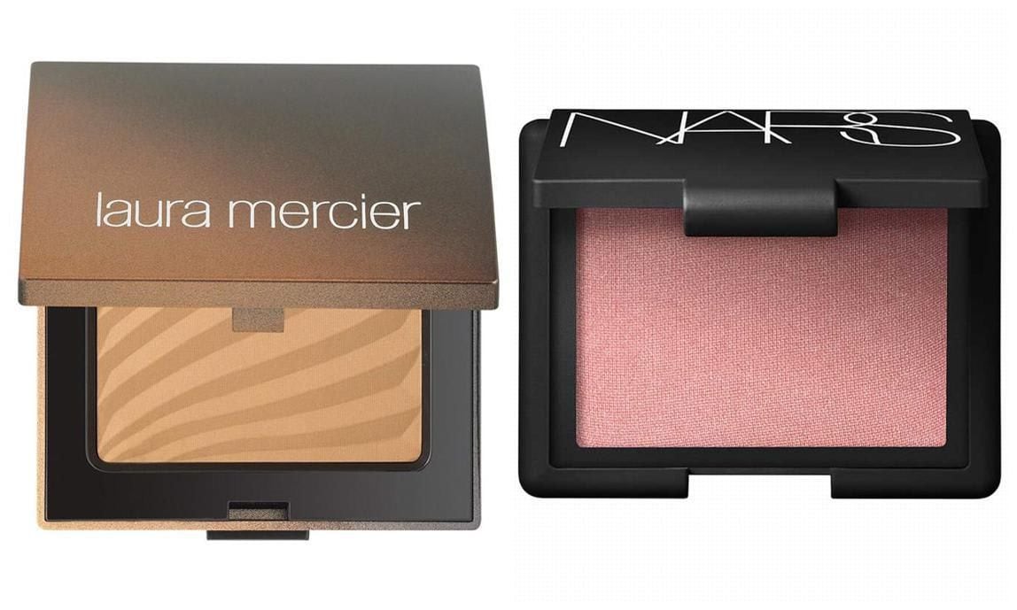 Polvo de Laura Mercier y Blush de Nars