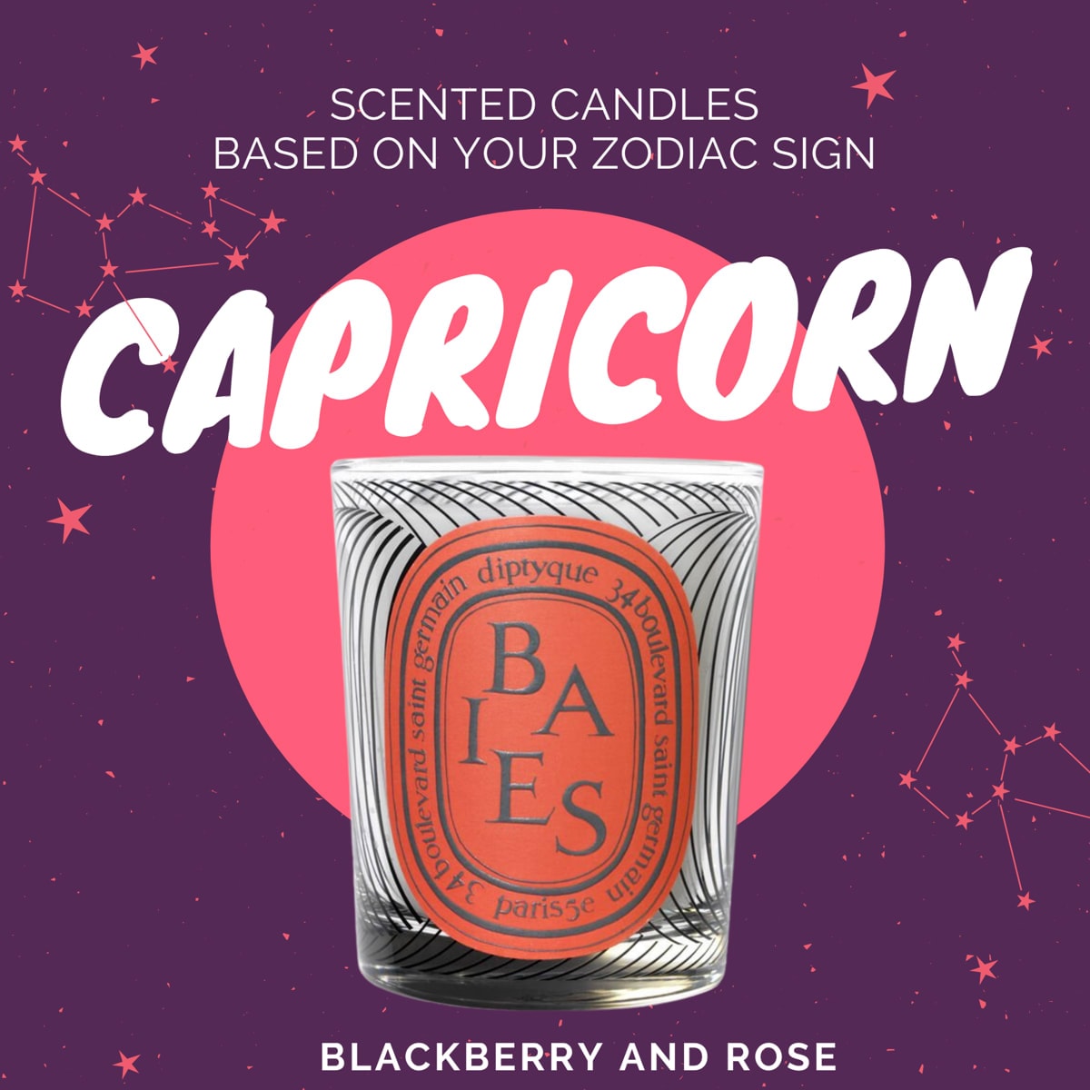 Candle scents based on your zodiac sign: Capricorn