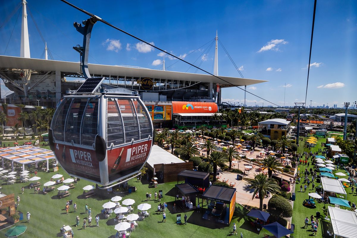 Gondola during the Miami Open tennis tournament, Sunday, Mar. 24, 2024, in Miami Gardens, Fla. (Jose Pineiro/South Florida Stadium)