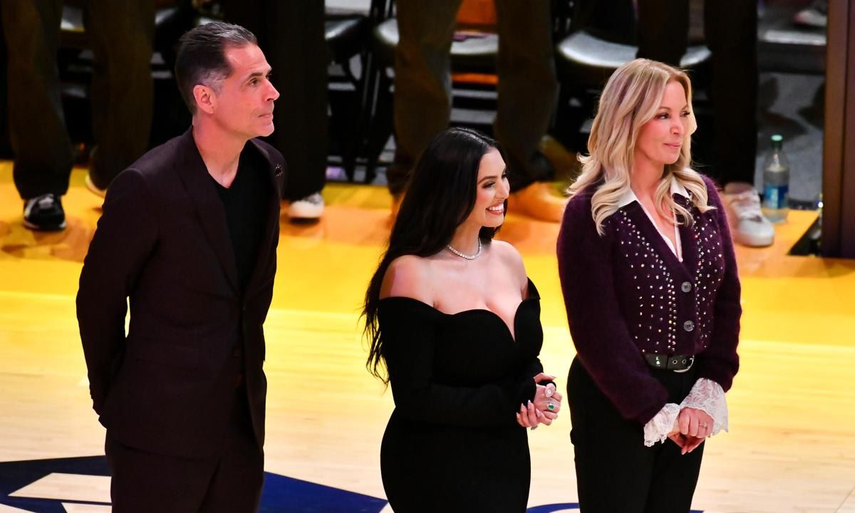 Celebrities At The Los Angeles Lakers Game