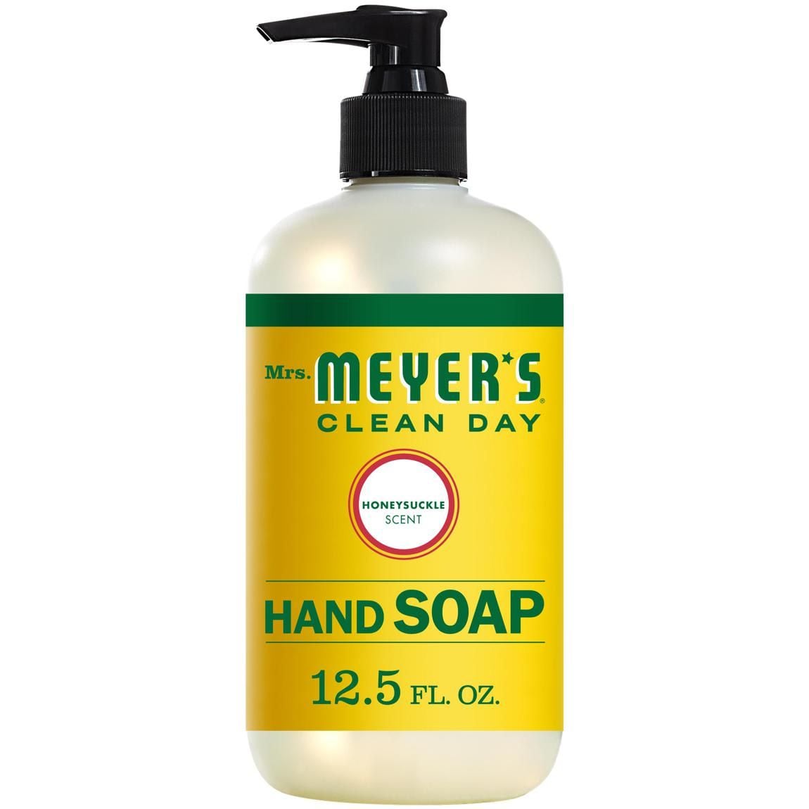 Mrs. Meyers Clean Day Liquid Hand Soap Bottle, Honeysuckle Scent