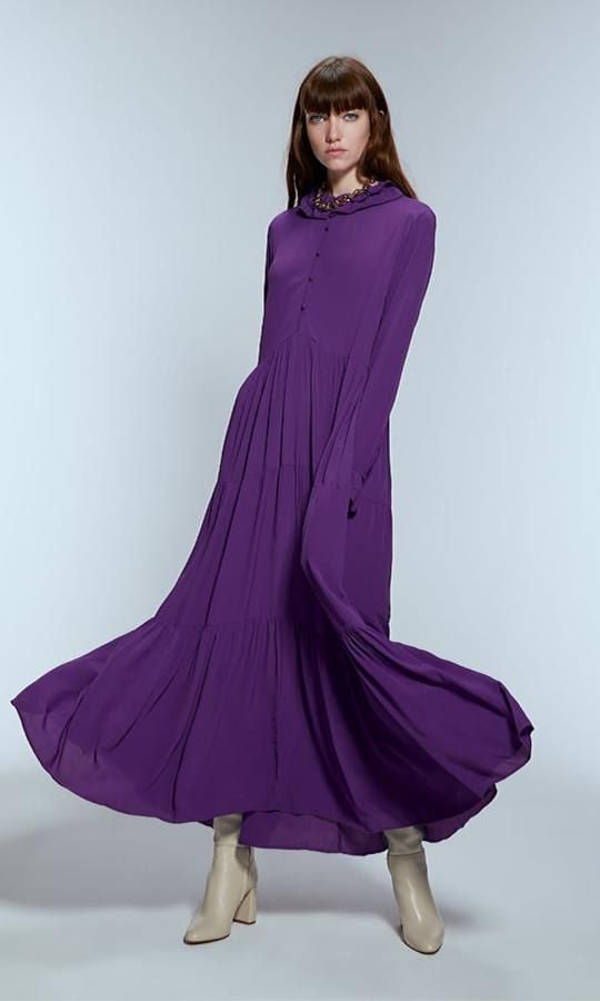 Meghan Markle purple dress zara