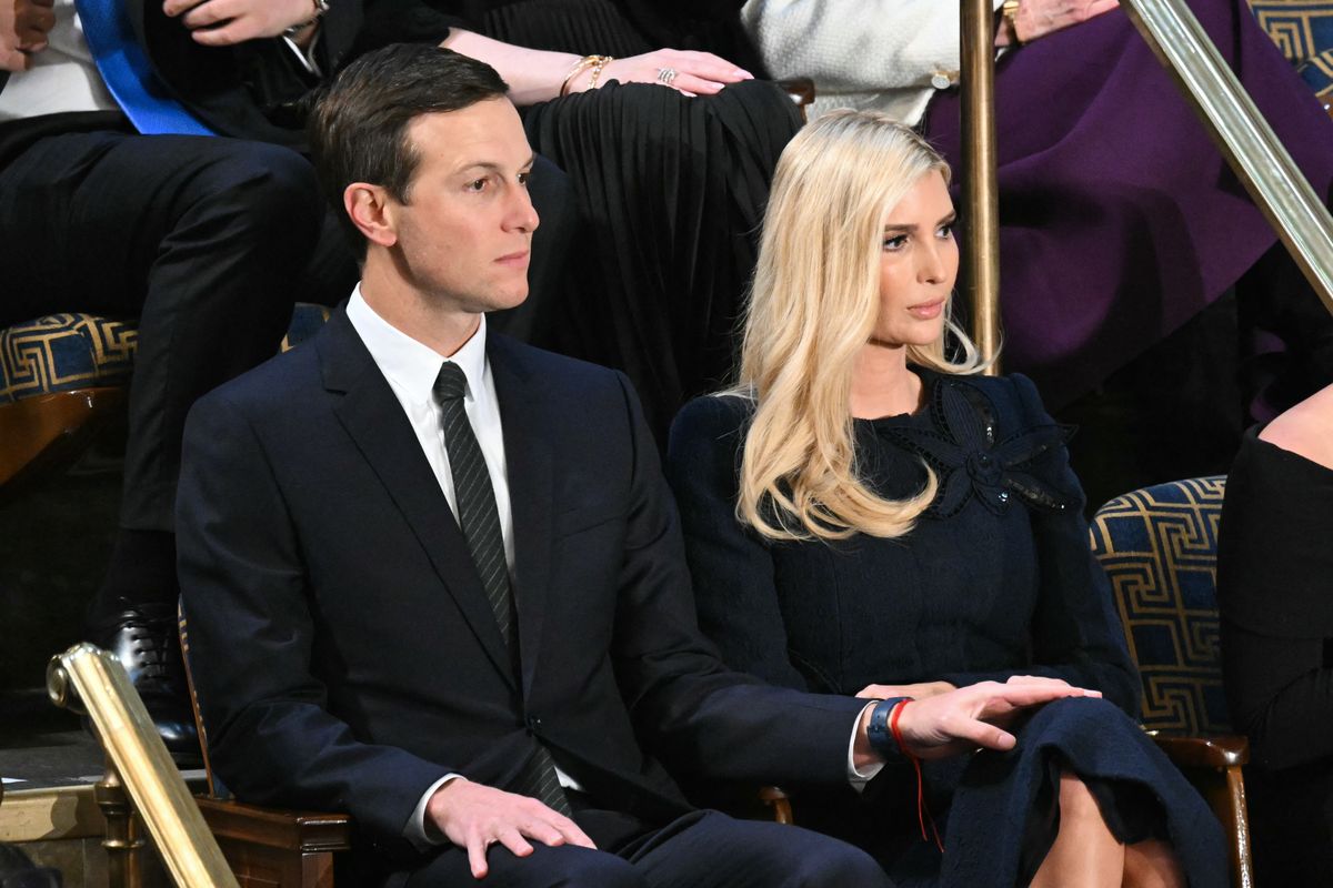 Jared supported Ivanka through the session, holding on to her leg and comforting her