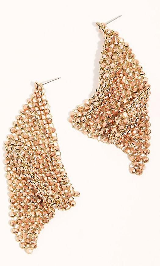 Drape Rhinestone Dangle Earrings by Free People