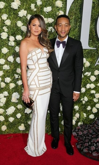 June 11: Chrissy Teigen won major fashion points in a strapless column dress by Pamella Roland. Her husband John Legend looked equally stunning in a black tux.
Photo: Getty Images