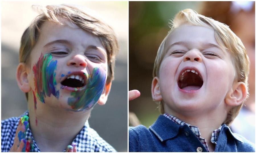 Prince Louis (left) looks like brother Prince George's twin in his new birthday pictures