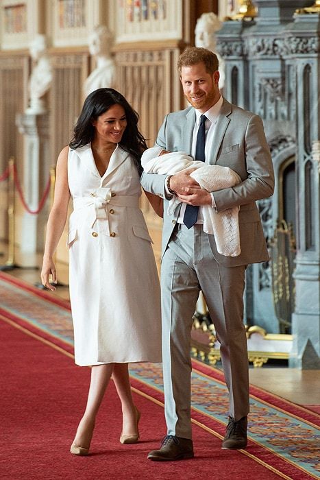 Meghan Markle and Prince Harry with baby Sussex