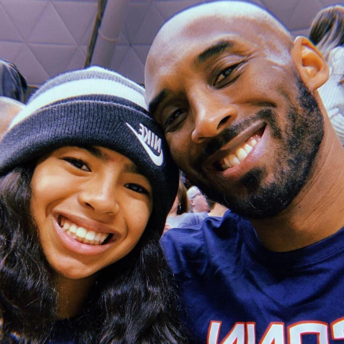 Gianna and Kobe Bryant visit UConn basketball