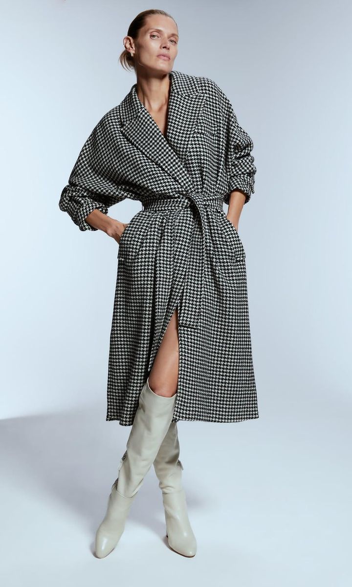 Houndstooth coat by Zara