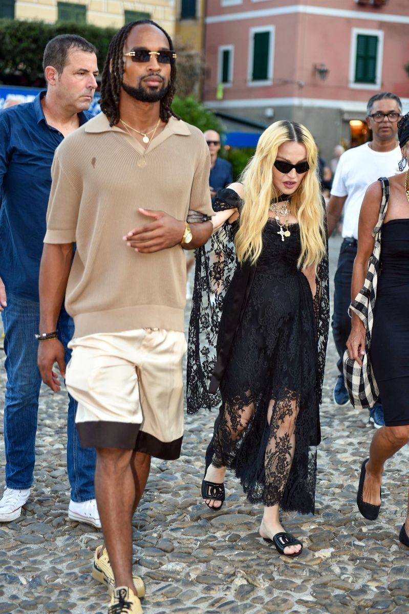 Madonna and her former boyfriend Akeem Morris earlier this year in August