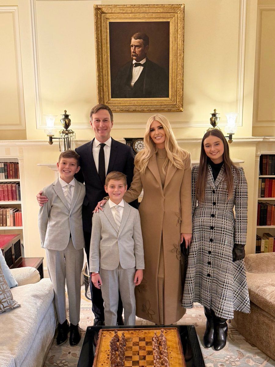 Ivanka Trump, Jared Kushner and their three kids