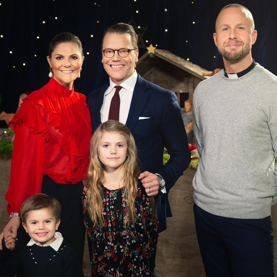 The Crown Princess family toured a nativity scene in their 2019 Christmas video