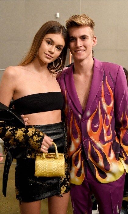 June 8: This sibling duo is on fire! Kaia and Presley Gerber, who graduated earlier in the day, gave off some serious model behavior during the Moschino Spring/Summer 18 Menswear and Women's Resort Collection at Milk Studios in Hollywood.
Photo: Frazer Harrison/Getty Images for Moschino