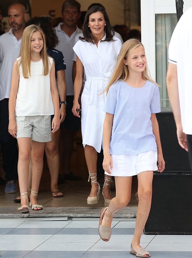 Queen Letizia and King Felipe in Mallorca with Princess Leonor and Infanta Sofia