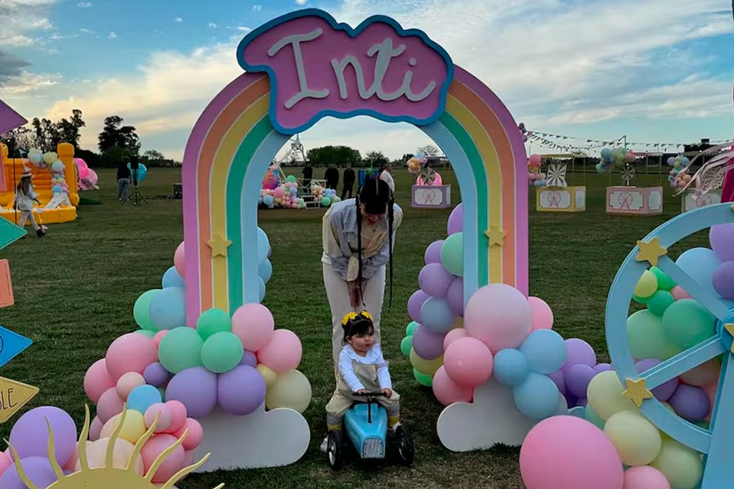 Christian Nodal at Inti's Birthday Party