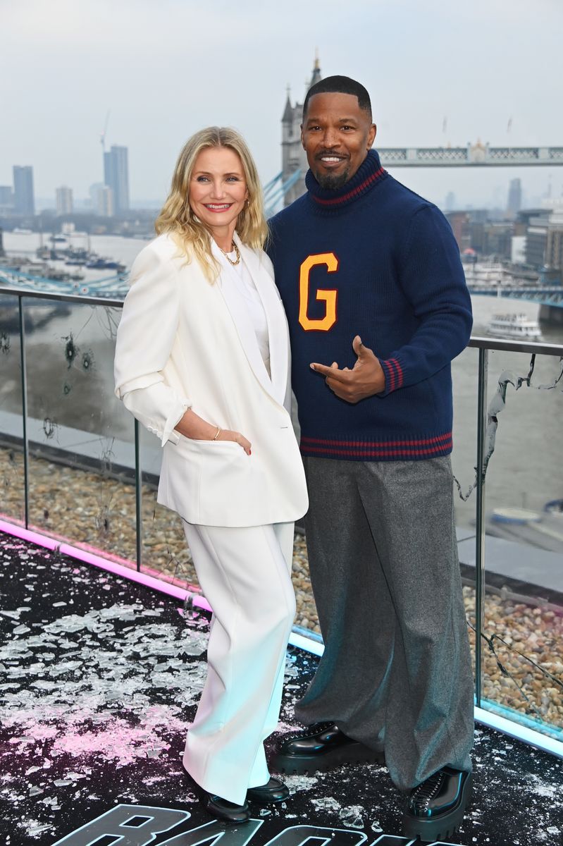 Cameron Diaz and Jamie Foxx attend the London photocall for "Back In Action"