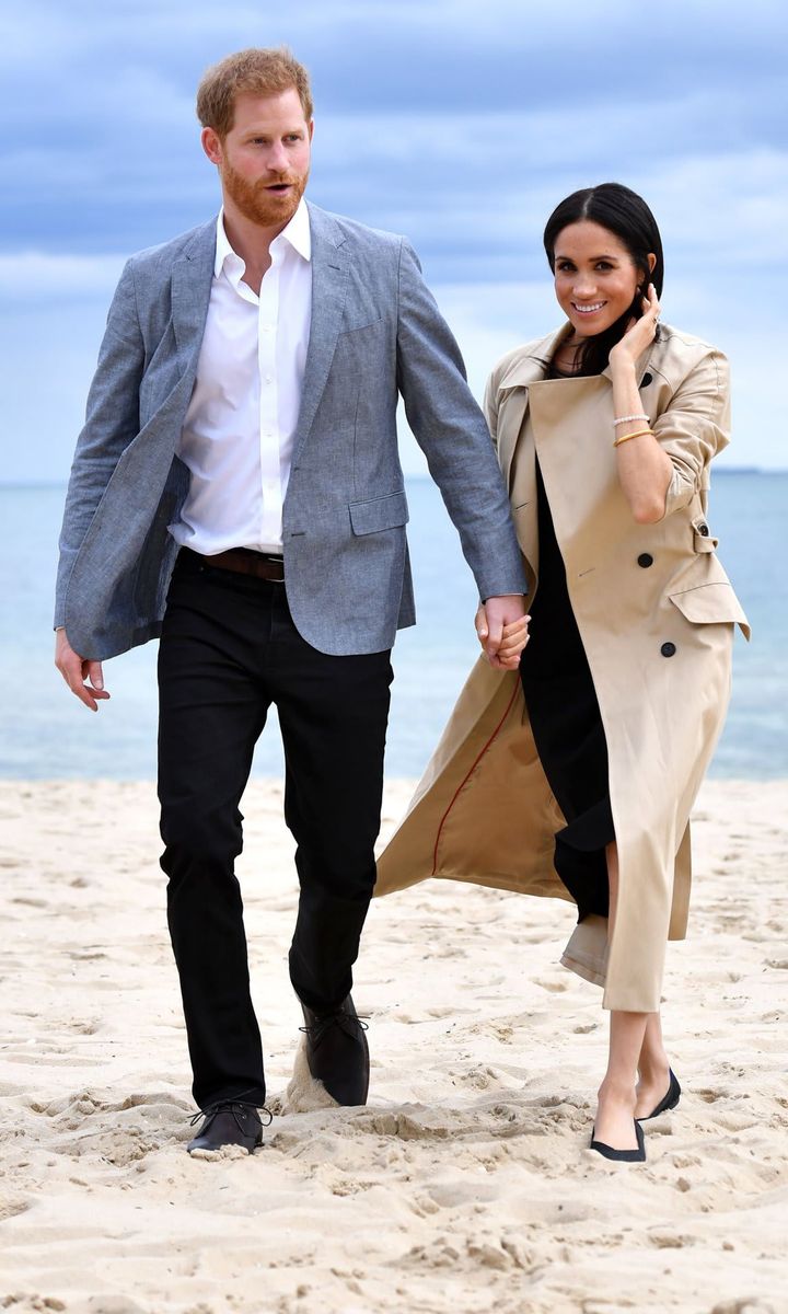 Harry and Meghan (pictured in Melbourne, Australia) reside in Montecito, California