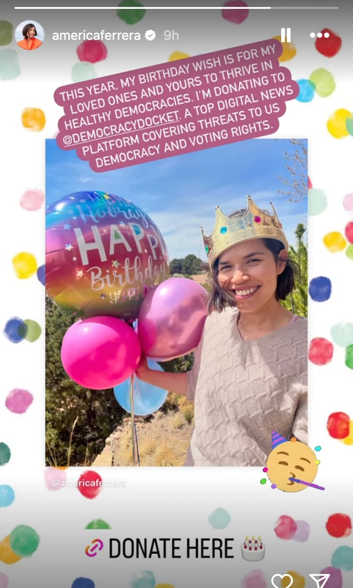 America Ferrera celebrates her 40th birthday with a call to action