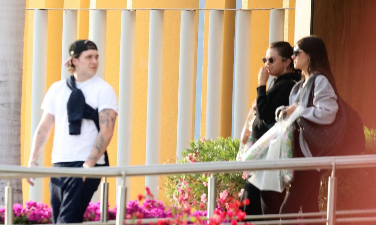 Brooklyn Beckham, his wife Nicola Peltz, and Selena Gomez