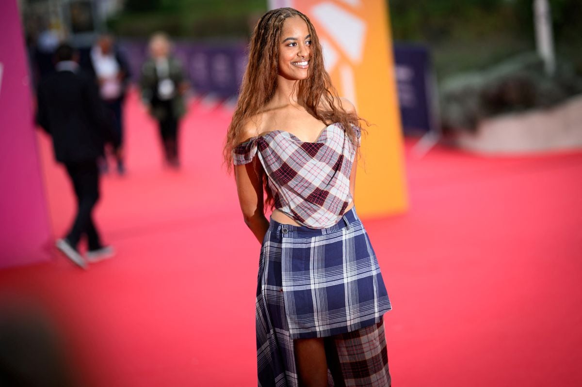  Malia Ann Obama arrives to attend the opening ceremony of the 50th edition of the Deauville American film festival in Deauville, northern France